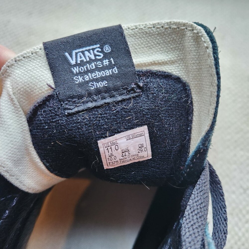 Vans Sk8-Hi Striped Mens 11 US High Top Skate Shoes Black Guate Weave T375 - Picture 4 of 12